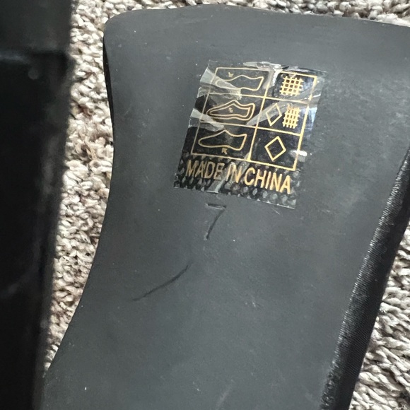 Lace up open toe black heel - Picture 4 of 5